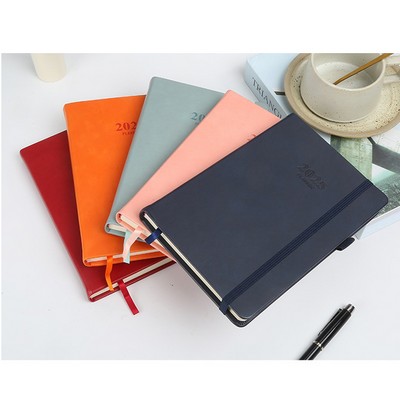 A5 Notebook Business Notepad PU Leather Notebook With Pen Loop For Office