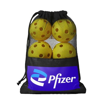 Custom Printed Pickleball Bag and 6 Pickleballs