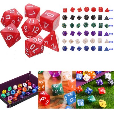 Multi-Sided Polyhedral Digital Acrylic Dice Set