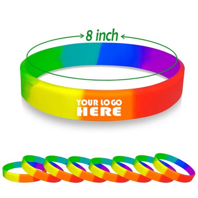 Rainbow Silicone Wristbands