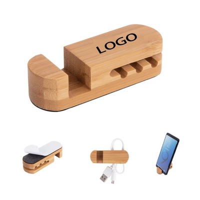 Bamboo Desktop Cable Organizer