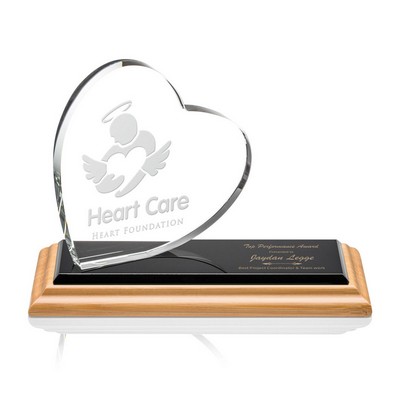 Northam Heart Award - Starfire/Bamboo/Ebony 3"x7"