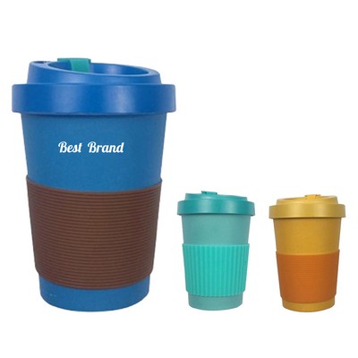 Bamboo Fiber Solid-Color Coffee Cup with Sleeve