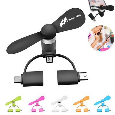 3 in 1 Usb Cellphone Fan