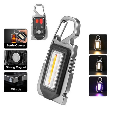 Portable COB LED Light Tool With Integrated Screwdriver Safety Hammer