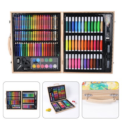 Kids Deluxe Artist Painting Set with Wooden Case