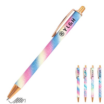 Rainbow Color Barrel Click Metal Pen