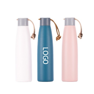 Stainless Steel Water Vacuum Bottle W/ Rope Handle