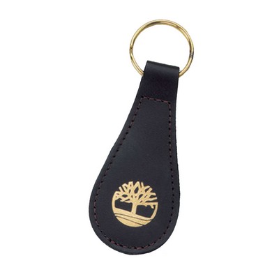 Top Grain Cowhide Leather Tear Drop Key Tag (Domestic)