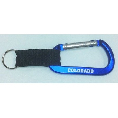 Blue Carabiner w/Web Strap