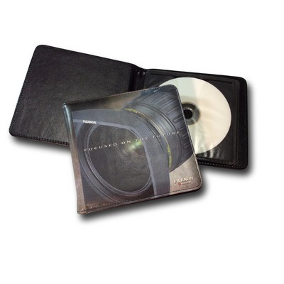 Custom Genuine Leather Bound CD/ DVD Case (4 Color Image/2 Sides)