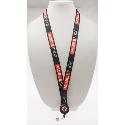 Digitally Sublimated Lanyard w/ Sewn in Badge Reel