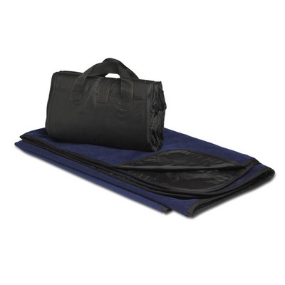 Navy Blue Fleece Explorer Picnic Blanket