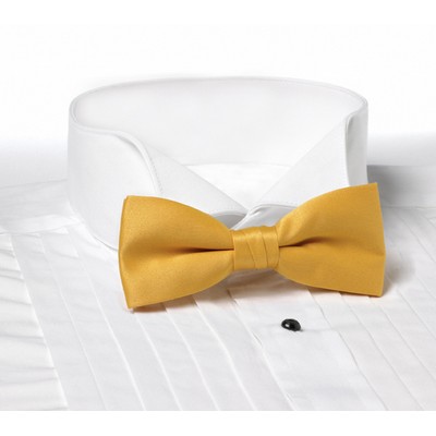 Gold Clip-On Bow Tie