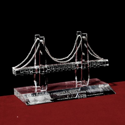 4" Crystal San Francisco City Theme Golden Gate Bridge Sculpture