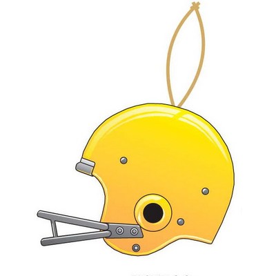 Football Helmet Promotional Ornament w/ Black Back (8 Square Inch)