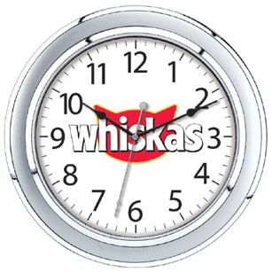 12-1/2" Two Tone Silver Finish Screen Print Wall Clock