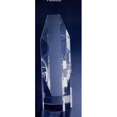 Crystal Octagon Tower Award (2 1/2"x2 1/2"x8")