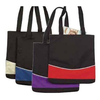 Fashion Tote Bag w/2 Tone Curve Design