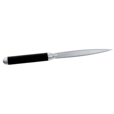 Black Leather Handle Letter Opener