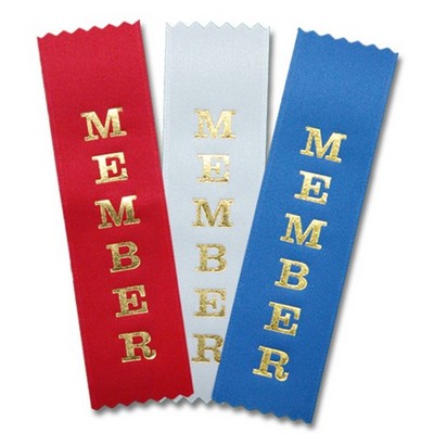 1-5/8"x6" Vertical Member Stock Title Ribbon