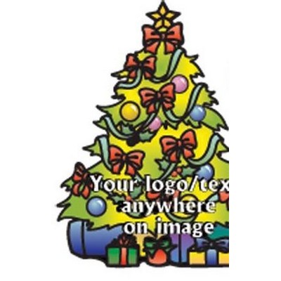 Christmas Tree Rectangle Metal Photo Magnet (2"x3")