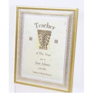 Satin Gold Aluminum Certificate Frame - 8.5x11