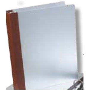 1" Aluminum Binder W/ Book Cloth Spine (5 1/2"x11")