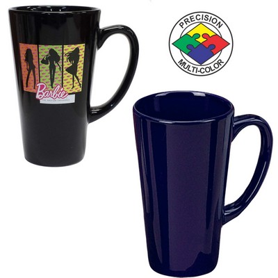 16 Oz. Cobalt Blue Cafe Latte Mug - Dishwasher Resistant - Precision Spot Color