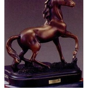 Prancing Horse Trophy w/Oblong Base (6"x7")