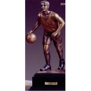 Basketball Player Trophy w/Dribbling Ball & Square Base (4.5"x10")