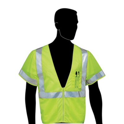 Class 3 Compliant Mesh Safety Vest w/ Sleeves