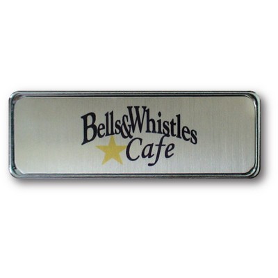 Silver Metal Name Badge (1"x3")