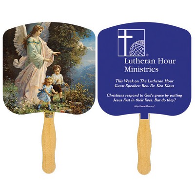 Religious Hand Fan/ Guardian Angel