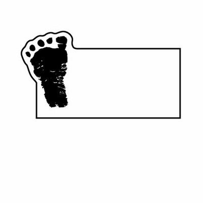 Foot In Rectangle Magnet - Full Color