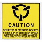 High Visibility Warning Labels (Caution/ Sensitive Electronic Device)