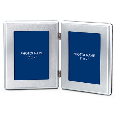 Metal Double Picture Frame (5"x7" Photo)