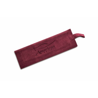 Suede Skillet/BBQ Sleeve, Laser Engraved, Washable (Burgundy)