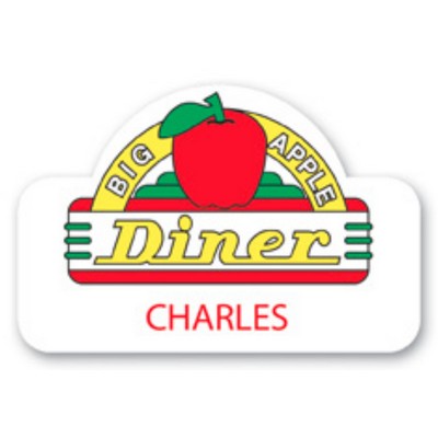 Name Badge W/Personalization (2"X3") Rectangle W/Oval Bump