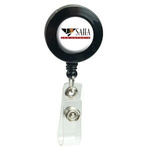 Domed Retractable Badge Holder (Round w/ Alligator Clip)