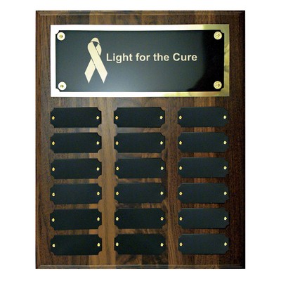 Perpetual Plaque w/ 18 Nameplates (10 1/2"x13")