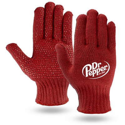 Red Knit Freezer Gloves