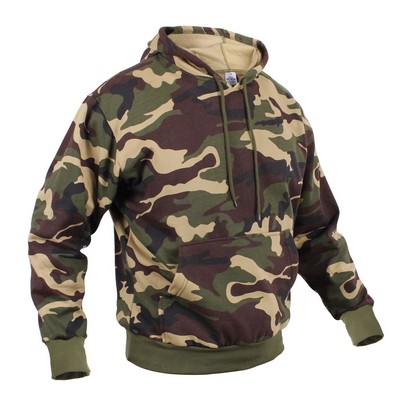 Adult Woodland Camouflage Pullover Hooded Sweatshirt (S to XL)