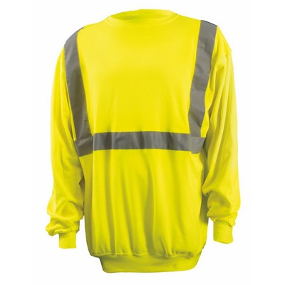 6 Oz. Class 2 Lightweight High Visibility Crew Neck Sweatshirt