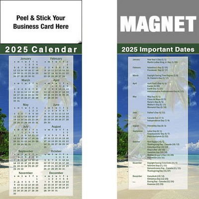 Peel & Stick Full Color Calendar Magnet (3 1/2"x8 1/2")