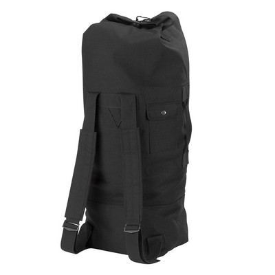 G.I. Type Black Double Strap Duffle Bag