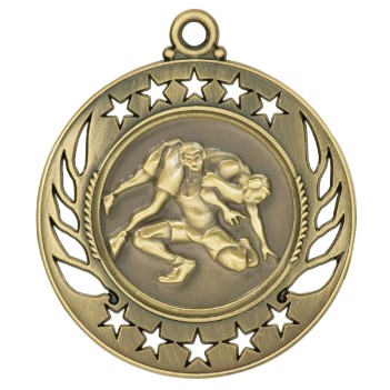 Medal, "Wrestling" Galaxy - 2 1/4" Dia.