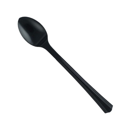 Black 4.2" Petite Plastic Tasting Spoon