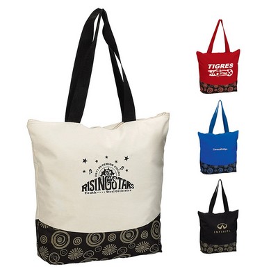 Zippered Color Pop Tote Bag