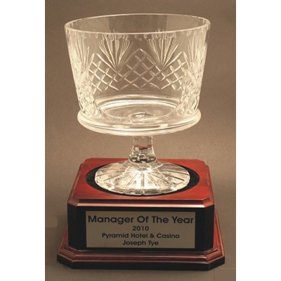 6" Crystal President Footed Bowl Award